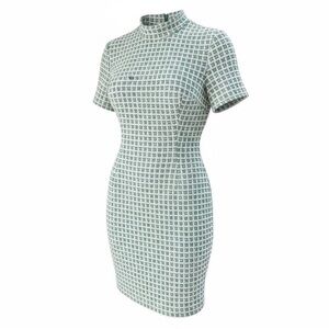 London Times Elegant Green Patterned Dress